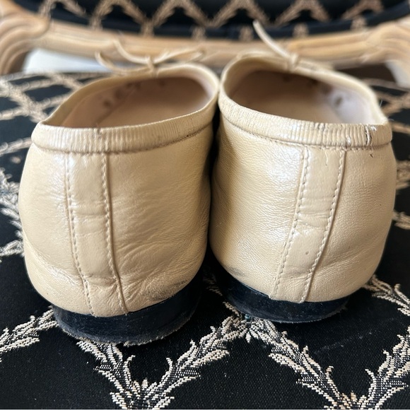 Chanel two tone ballet flats tan & black - in fair condition, please see photos. - Picture 3 of 5